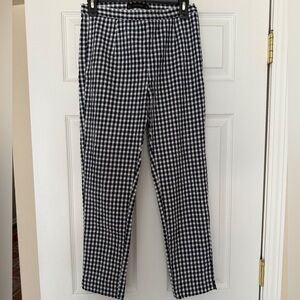 Zara navy and White Chino Pants Timeless Gingham Style